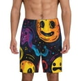 thumbnail image 1 of Xecao Playful Ghosts Night Sky Print Men's Sleepwear Shorts Pajama Bottom Lounge Short ,Nightwear with Convenient Pockets for Relaxed Home Wear-Small, 1 of 6