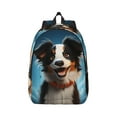 thumbnail image 1 of Xecao Playful Smile Cute Dog for Canvas College Laptop Backpack, Durable Rucksack Travel Notebook Bag School Backpack Book Bag for Men Women, 1 of 8