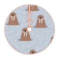 thumbnail image 1 of Xecao Playful Walrus Wonders Pattern Christmas Tree Skirt Round Xmas Tree Mat Base Cover for Holiday Home Decorations-48", 1 of 6