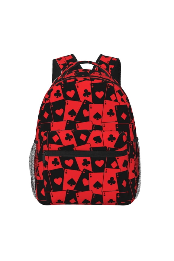 Playing Cards Backpack, a stylish and functional choice for both men and women, is the perfect basic bookbag for college, work, or travel