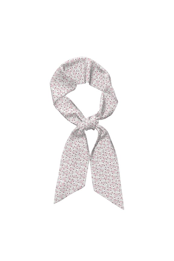 Playing Rabbit Pattern Large Satin Head Scarf - Satin Hair Scarves Silk Bandana Scarf Headscarf Silk Feeling Scarf for Women