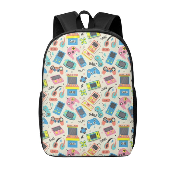 Xecao Playing Video Games print Travel Backpack, Large Computer Backpack for Men Women, College School Rucksack Book Bag