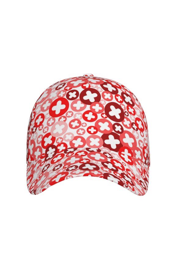 Plus Cross for Baseball Cap: Unisex, crafted from classic polyester twill fabric, featuring a soft unconstructed design