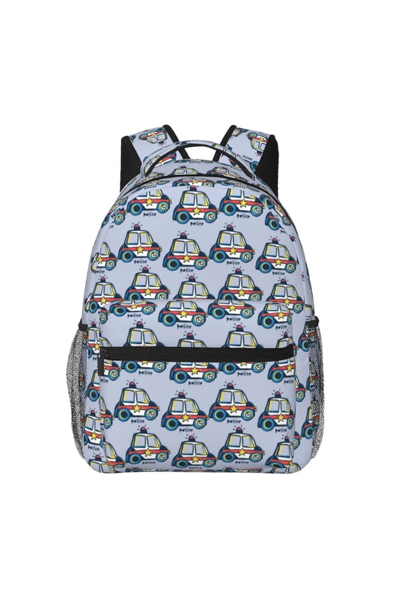 Police Car Backpack, a stylish and functional choice for both men and women, is the perfect basic bookbag for college, work, or travel