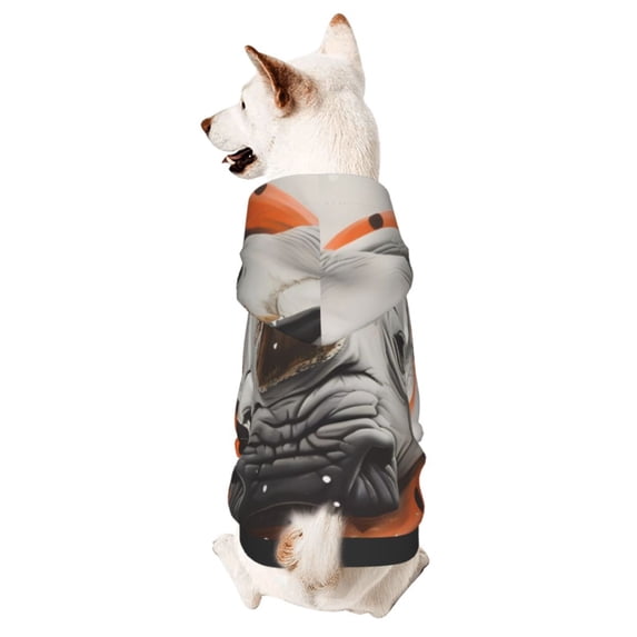 Xecao Polka Dot Rhino Welcome Pattern Sweatshirts Winter Pet Dog Hoodie Puppy Coat Dog Sweaters Dog Clothes with Hat Dog Clothes Costume Outfit,Small Pets Wear-X-Large