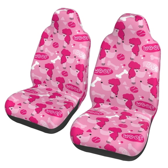 Xecao Poodle Dog Print Car Seat Cover in That Fits Most Cars, Vans, SUVs, and Trucks.