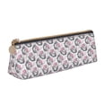 thumbnail image 1 of Xecao Poodle Dog Print Leather Pencil Case -Stationery Bag Pen Holder for Work & Office, 1 of 5
