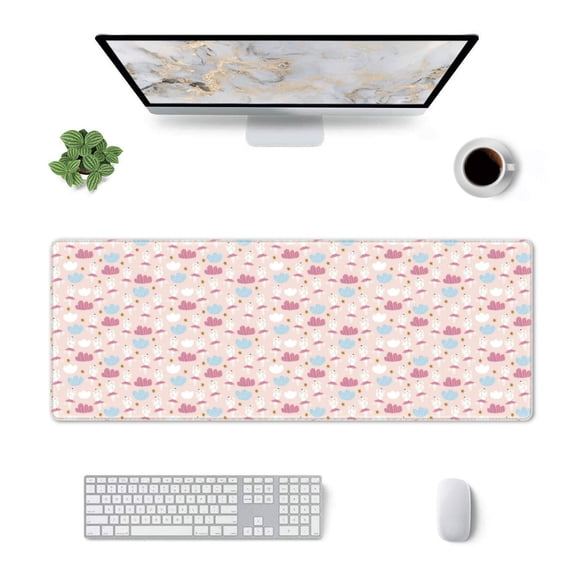 Xecao Poodle In Ballet Skirts Dancing for Mouse Pad - Waterproof Extended Contour Mouse Mat, Large Gaming Mousepad Laptop Keyboard Mat with Non-Slip Rubber Base