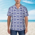 thumbnail image 1 of Xecao Porcelain Chinaware print Hawaiian shirt - a stylish short-sleeve button-down for men, perfect for casual beach and tropical outings., 1 of 9