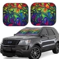 thumbnail image 1 of Xecao Pride Rainbow for Foldable Car Sun Shades (2-Pack) offer sun protection with an easy-fold design for convenient windshield shading., 1 of 7