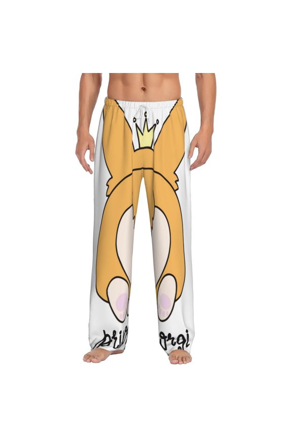 Prince Corgi Dog Men's Straight Lounge Pajama Pants: The Ultimate in Comfortable Sleepwear