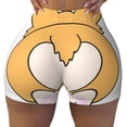 thumbnail image 1 of Xecao Prince Corgi Dog Print Workout Shorts for Women Soft Smooth Gym Yoga Scrunch Active Tennis Workout Running Shorts, 1 of 9