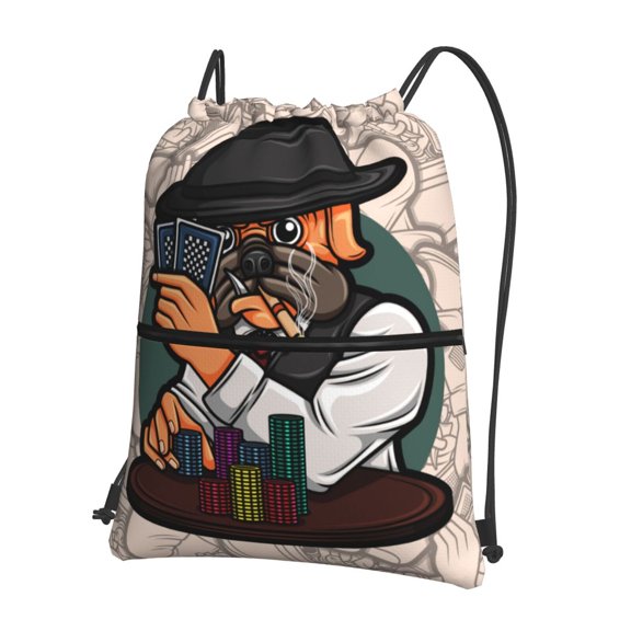 Xecao Pug Dog for Drawstring Bags,Pull String Backpack Bags,String Bag Sackpack