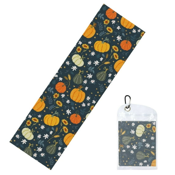 Xecao Pumpkin Ice Towel: a quick-dry, cold sweat-absorbing neck wrap perfect for running, swimming, yoga, gym workouts, and all your exercise needs