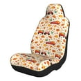 thumbnail image 1 of Xecao Pumpkins On Red Car And Tractor for Automotive Seat Covers for Cars Trucks and SUVs – Gray Car Seat Covers for Front Seats, Truck Seat Protectors-2 PCS, 1 of 9