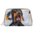 thumbnail image 1 of Xecao Puppy Sits In Bathtub Print Fashion Makeup PVC Bag Large Capacity Travel Cosmetic Bag for Women Organizer Toiletry Clutch, 1 of 8
