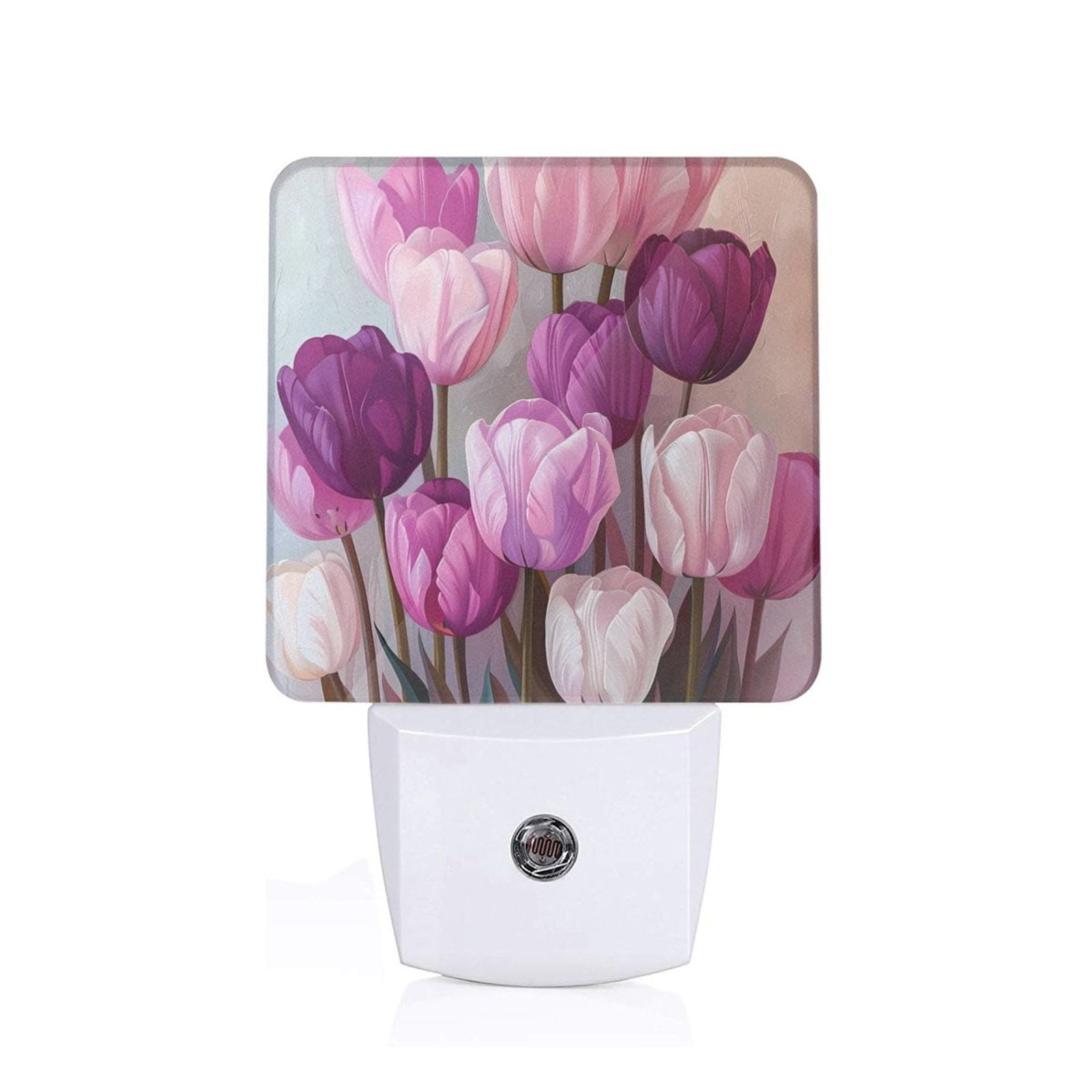 Xecao Purple And Pink Tulip Bouquet for Night Light - a Wall-mounted ...