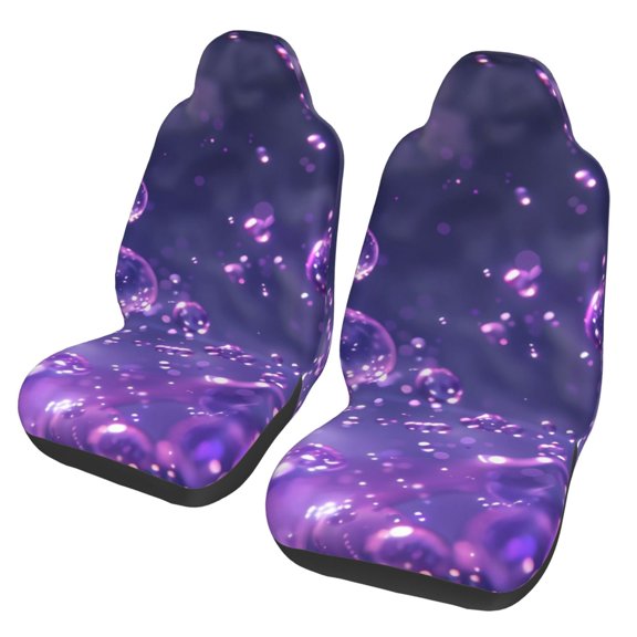 Xecao Purple Bubble Abstract Art Print Car Seat Cover in That Fits Most Cars, Vans, SUVs, and Trucks.