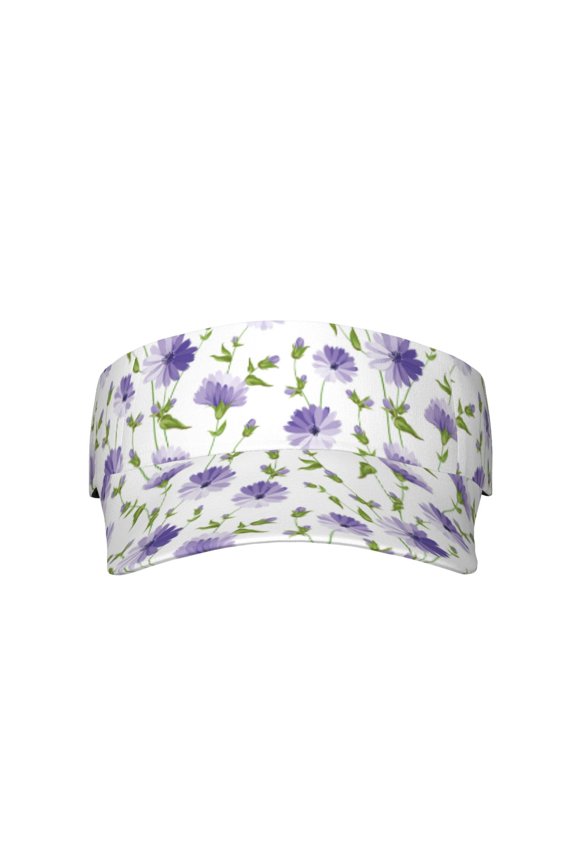Purple Chicory for Adult Sun Cap offers versatile sun protection with adjustable Velcro for a secure fit.