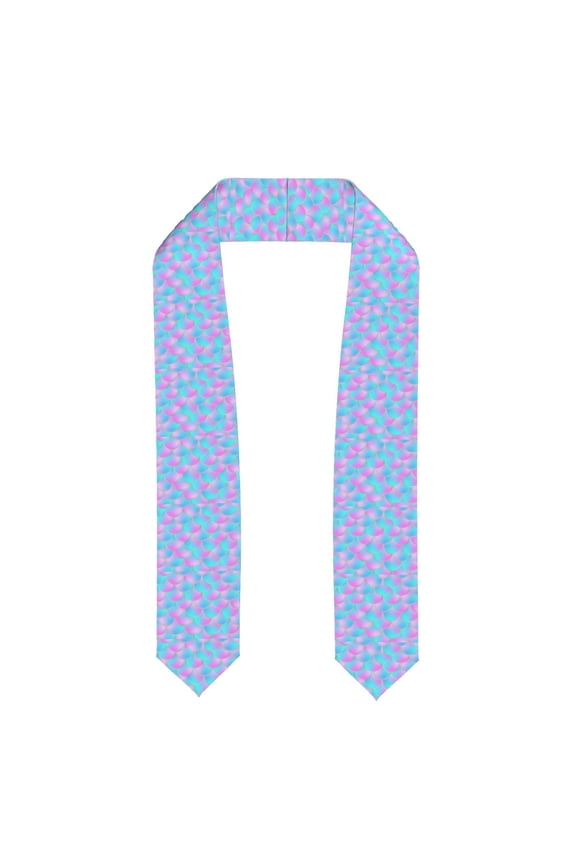 Purple Dragon Scales Print Graduation Shawl Stole Honor Stole Adult 72" Academic Commencements