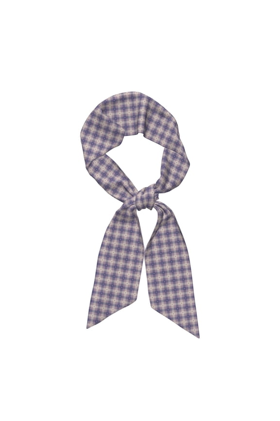 Heart Check Plaid Pattern Large Satin Head Scarf - Satin Hair Scarves Silk Bandana Scarf Headscarf Silk Feeling Scarf for Women