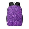 thumbnail image 1 of Xecao Purple Glitter print Travel Backpack, Large Computer Backpack for Men Women, College School Rucksack Book Bag, 1 of 5