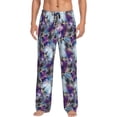 thumbnail image 1 of Xecao Purple Marble Texture Men's Straight Lounge Pajama Pants: The Ultimate in Comfortable Sleepwear, 1 of 9