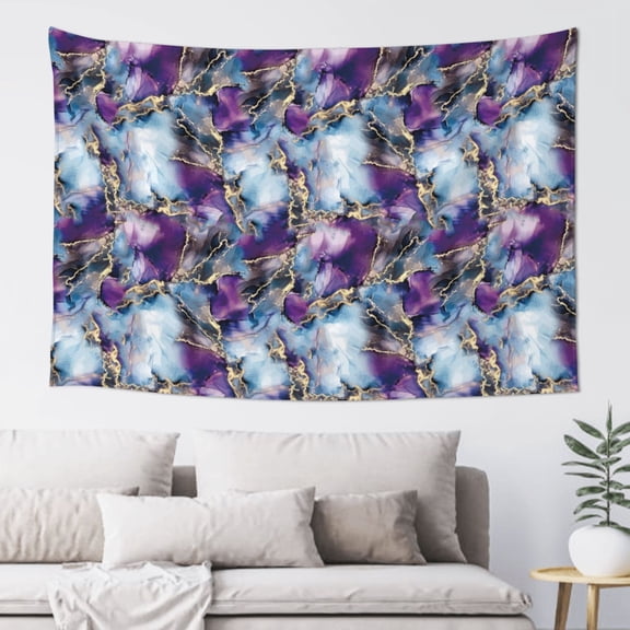 Xecao Purple Marble Texture Print Tapestry, Wall Hanging Room Funny Decor, Backdrop Room Decor for Bedroom Living Room dormitory