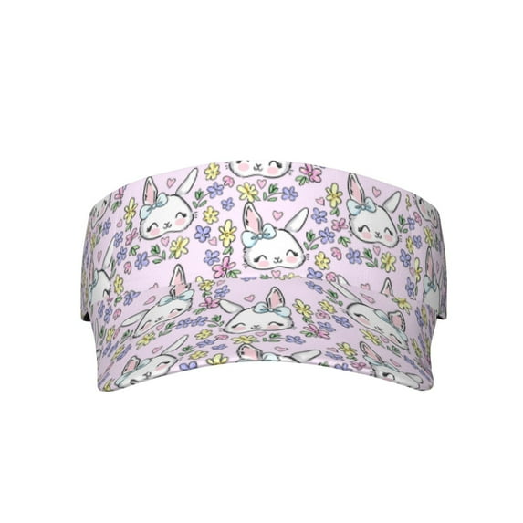 Xecao Purple Rabbit for Adult Sun Cap offers versatile sun protection with adjustable Velcro for a secure fit.