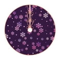 thumbnail image 1 of Xecao Purple Snow Flakes Pattern Christmas Tree Skirt Holiday Part Decorations for Christmas Tree, Farmhouse Christmas Decor Xmas Holiday Home Party Decorations-30", 1 of 6