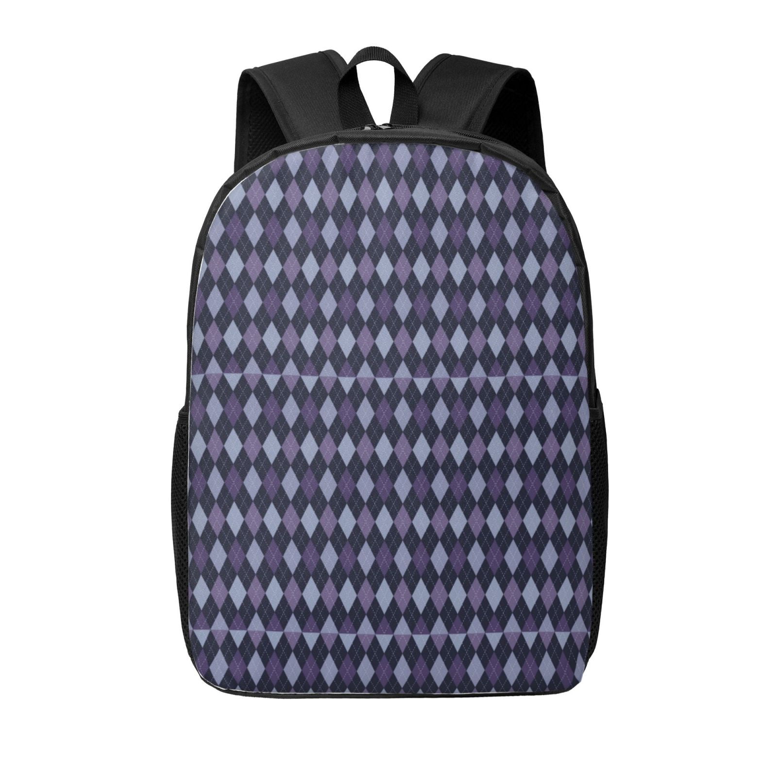 Xecao Purple and Blue Squares print Travel Backpack, Large Computer ...