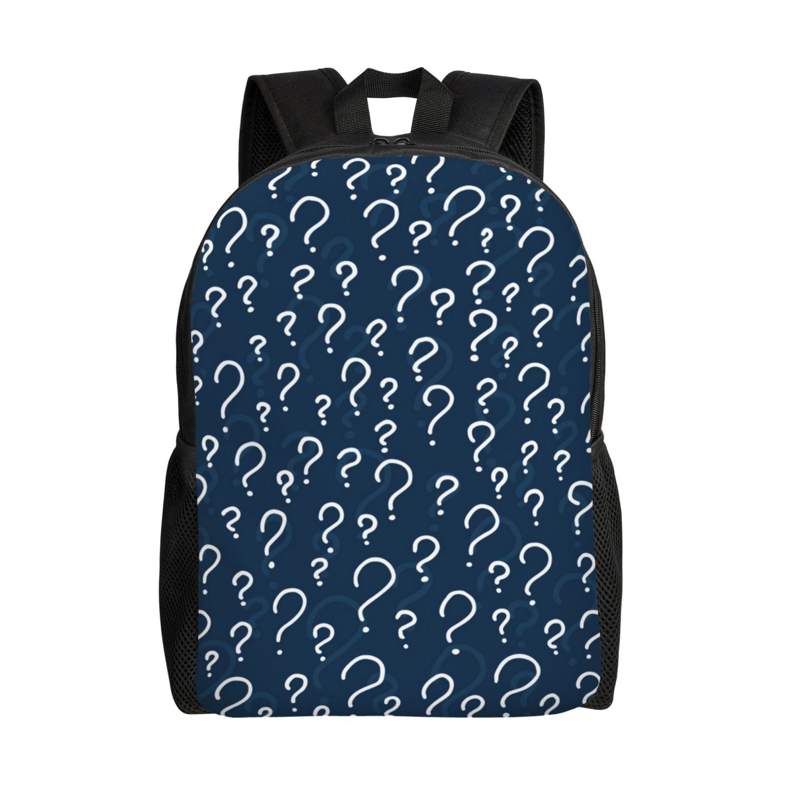 Xecao Question Marks Print School Backpack with Laptop Compartment ...