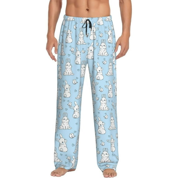 Xecao Rabbit And Bird Men's Straight Lounge Pajama Pants: The Ultimate in Comfortable Sleepwear