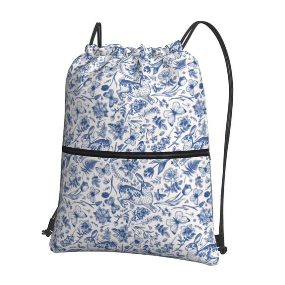 Xecao Rabbit And Butterfly for Drawstring Bags,Pull String Backpack Bags,String Bag Sackpack