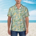 thumbnail image 1 of Xecao Rabbit And Chick print Hawaiian shirt - a stylish short-sleeve button-down for men, perfect for casual beach and tropical outings., 1 of 9