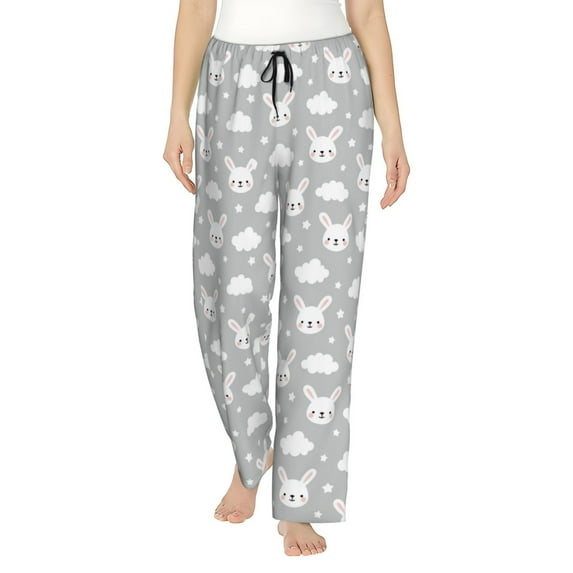 Xecao Rabbit And Cloud Women's Straight Lounge Pajama Pants: The Epitome of Relaxed Sleepwear