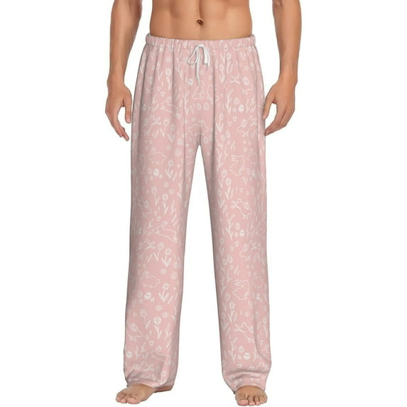 Xecao Rabbit And Flower Men's Straight Lounge Pajama Pants: The Ultimate in Comfortable Sleepwear