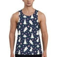thumbnail image 1 of Xecao Rabbit And Flower Men's Tank Top Workout Quick Dry Sleeveless Gym Jogging Muscle Shirts Summer Swim Beach Tops, 1 of 9