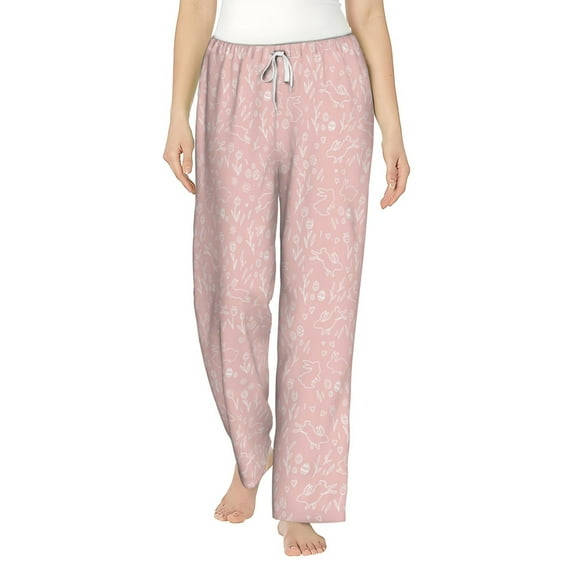 Xecao Rabbit And Flower Women's Straight Lounge Pajama Pants: The Epitome of Relaxed Sleepwear