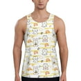 thumbnail image 1 of Xecao Rabbit And Milk Tea Men's Tank Top Workout Quick Dry Sleeveless Gym Jogging Muscle Shirts Summer Swim Beach Tops, 1 of 9