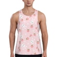 thumbnail image 1 of Xecao Rabbit And Peach Men's Tank Top Workout Quick Dry Sleeveless Gym Jogging Muscle Shirts Summer Swim Beach Tops, 1 of 9