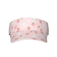thumbnail image 1 of Xecao Rabbit And Peach for Adult Sun Cap offers versatile sun protection with adjustable Velcro for a secure fit., 1 of 8