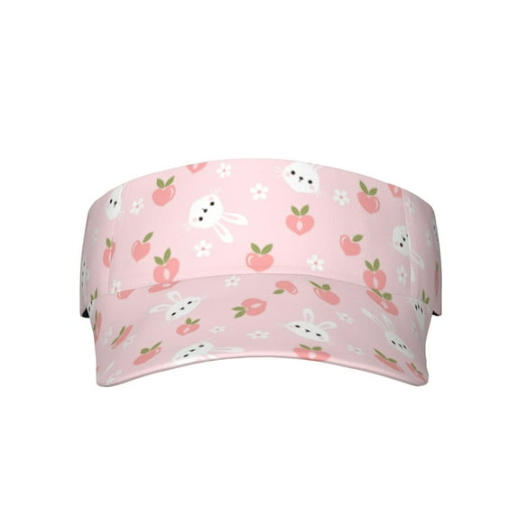 Xecao Rabbit And Peach for Adult Sun Cap offers versatile sun protection with adjustable Velcro for a secure fit.