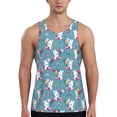 thumbnail image 1 of Xecao Rabbit And Rainbow Men's Tank Top Workout Quick Dry Sleeveless Gym Jogging Muscle Shirts Summer Swim Beach Tops, 1 of 9