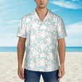 thumbnail image 1 of Xecao Rabbit And Star print Hawaiian shirt - a stylish short-sleeve button-down for men, perfect for casual beach and tropical outings., 1 of 9