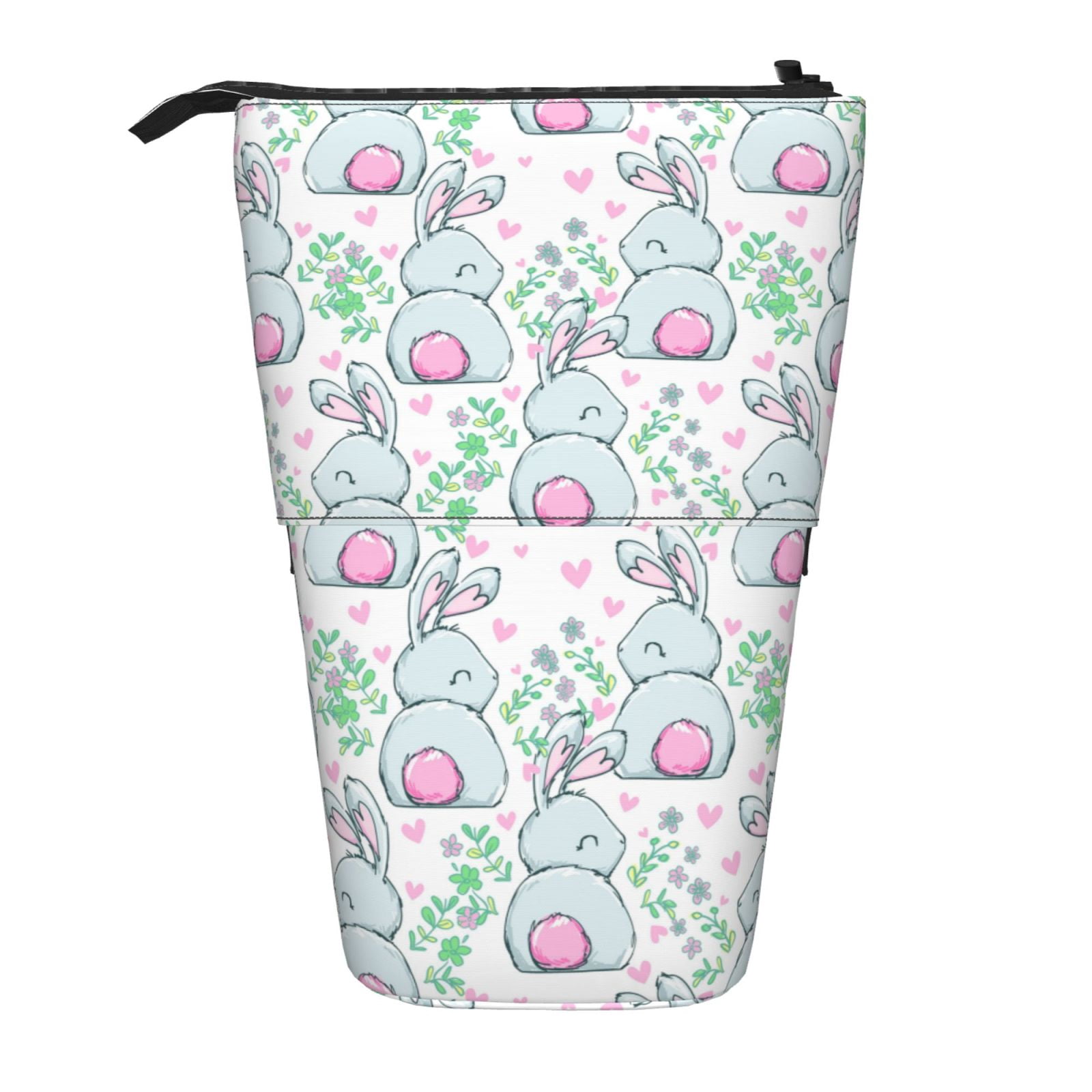 Xecao Rabbit Back View Print Telescopic Pencil Bag Pen Holder Pop Up ...