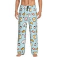 thumbnail image 1 of Xecao Rabbit Burger Coffee Men's Straight Lounge Pajama Pants: The Ultimate in Comfortable Sleepwear, 1 of 9