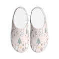 thumbnail image 1 of Xecao Rabbit Forest Print Cotton Slippers Fuzzy Warm Cozy Slippers Non Slip House Slippers For Indoor Outdoor Cotton Slippers House Slippers-8, 1 of 7