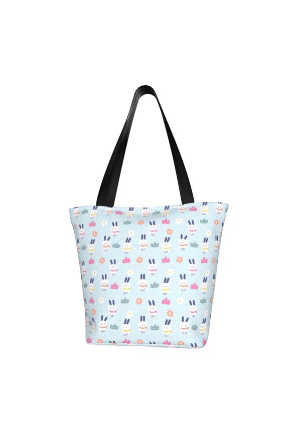 Rabbit In The Rain for Tote Bag for Women -Tote Shoulder Bag with A Little Pocket Inside, Perfect for Travel and Work.