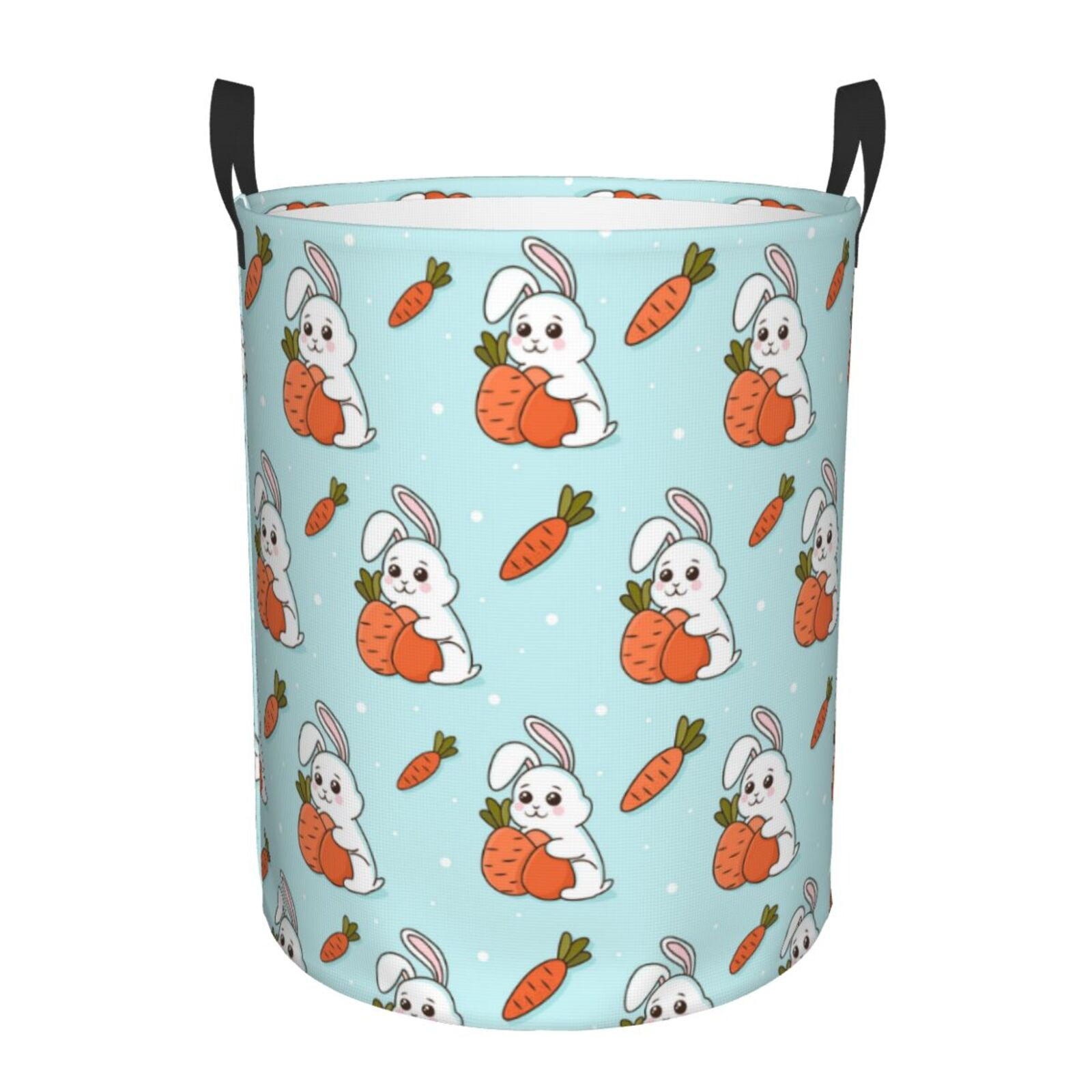 Xecao Rabbit Is Eating Carrots Print Laundry Hamper Basket,designed for ...